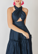 Load image into Gallery viewer, nativo midnight blue cotton luxe dress