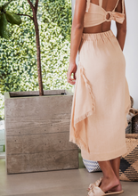Load image into Gallery viewer, Palmilla Skirt Linen Fringe