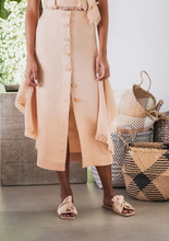 Load image into Gallery viewer, Palmilla Skirt Linen Fringe